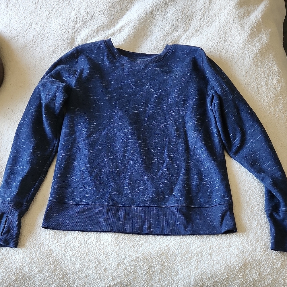Tek Gear Women' s Navy Ultrasoft Fleece Pullover Size Small Cotton Polyester
